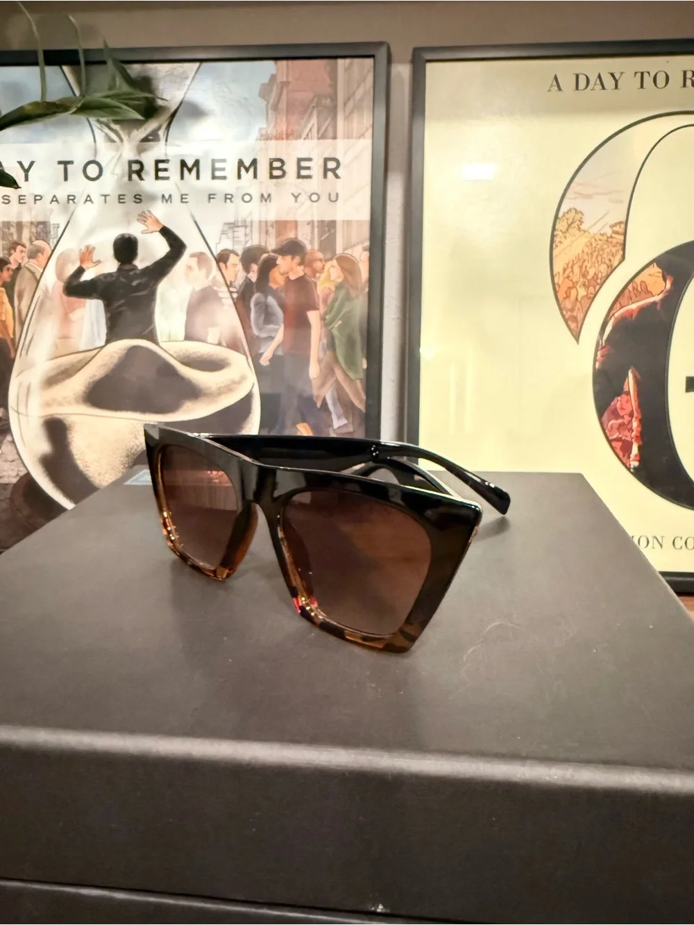 Source Unknown Tortoiseshell Cat-Eye Sunglasses - Brown Lenses